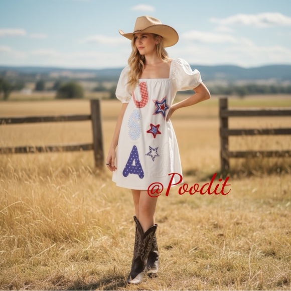 PEACH LOVE CALIFORNIA USA faux pearl accents washed out denim dress S M L - Picture 3 of 7